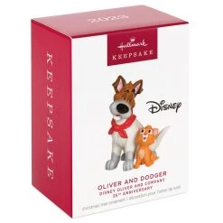 Hallmark Disney Oliver And Company 35th Anniversary Oliver And Dodger Ornament -Hallmark Toys Shop Oliver and Company Dog and Cat Keepsake Ornament 1899QXD6559 04