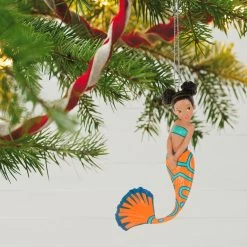Hallmark Mythical Mermaids Ornament -Hallmark Toys Shop Orange and Blue Mermaid Keepsake Ornament 1799QXR8257 02