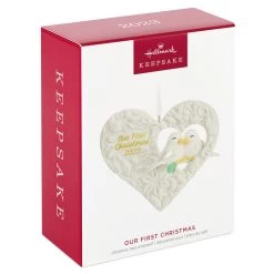 Hallmark Our First Christmas Birds In Heart 2023 Porcelain Ornament 11 Hallmark Our First Christmas Birds In Heart 2023 Porcelain Ornament -Hallmark Toys Shop Our 1st Christmas Birds in Heart Keepsake Ornament 2299QGO2877 04