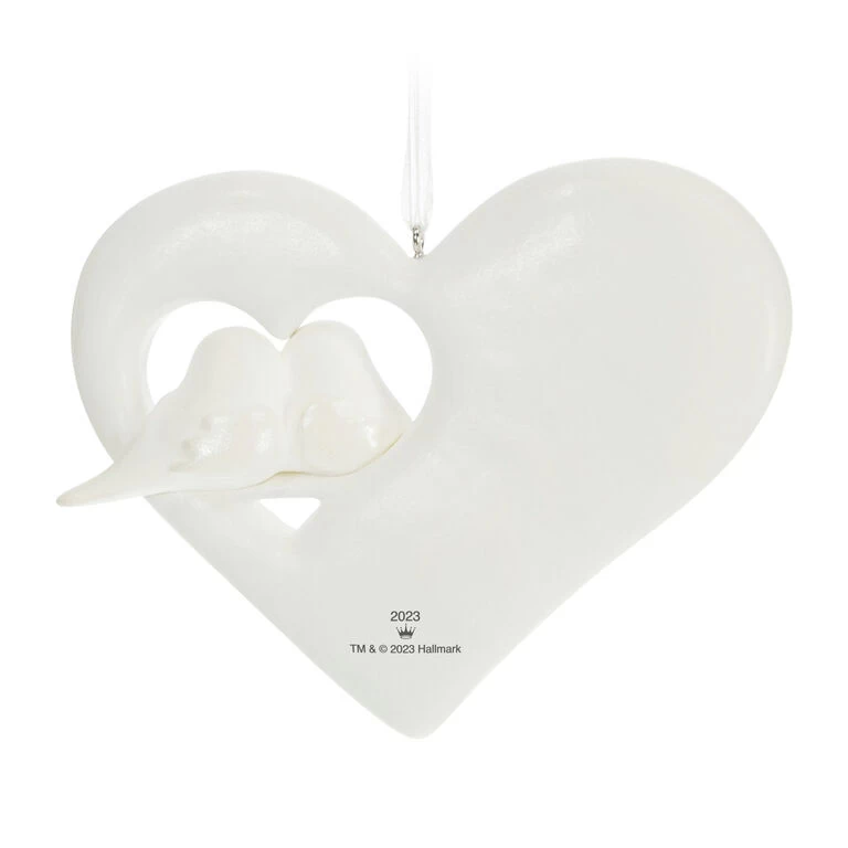 Hallmark Our First Christmas Birds In Heart 2023 Porcelain Ornament 8 Hallmark Our First Christmas Birds In Heart 2023 Porcelain Ornament - Image 6
