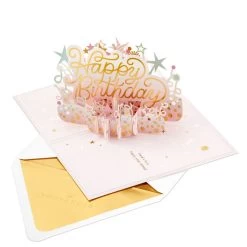 Hallmark Here's To A Happy Year Ahead 3D Pop-Up Birthday Card -Hallmark Toys Shop Party Decorations 3D PopUp Birthday Card 1299LAD2899 02