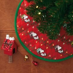Hallmark Mini The Peanuts® Gang Snoopy Christmas Tree Topper And Tree Skirt, Set Of 2 -Hallmark Toys Shop Peanuts Snoopy Mini Keepsake Tree Skirt and Topper 2599QSB6249 02