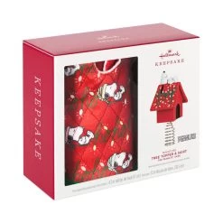 Hallmark Mini The Peanuts® Gang Snoopy Christmas Tree Topper And Tree Skirt, Set Of 2 -Hallmark Toys Shop Peanuts Snoopy Mini Keepsake Tree Skirt and Topper 2599QSB6249 05