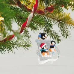 Hallmark Long Letter To Santa Penguin Ornament -Hallmark Toys Shop Penguins in Ice Chair Keepsake Ornament 1899QGO2959 02