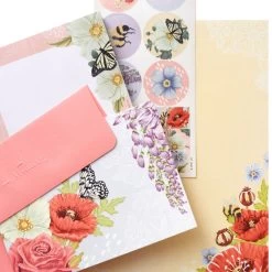 Hallmark Pink Floral Stationery Set And Desk Organizer Box -Hallmark Toys Shop Pink Floral Stationery Set and Note Cards in Box 5STZ1186 04