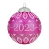 Hallmark Christmas Commemorative 2023 Glass Ball Ornament -Hallmark Toys Shop Pink Glass Ball 2023 Keepsake Ornament 2299QXR8127 01