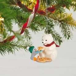 Hallmark Snowball And Tuxedo Sharing A Slice Ornament -Hallmark Toys Shop Polar Bear and Penguin Keepsake Ornament 1799QXR8049 02