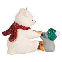 Hallmark Snowball And Tuxedo Sharing A Slice Ornament -Hallmark Toys Shop Polar Bear and Penguin Keepsake Ornament 1799QXR8049 06