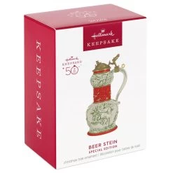 Hallmark Beer Stein Special Edition 2023 Ornament -Hallmark Toys Shop Red Green and Gold Beer Stein Keepsake Ornament 1999QGO2807 04