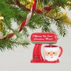 Hallmark Magical Mixer Ornament -Hallmark Toys Shop Red Stand Mixer With Santa Bowl Keepsake Ornament 1699QGO2909 02