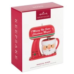 Hallmark Magical Mixer Ornament -Hallmark Toys Shop Red Stand Mixer With Santa Bowl Keepsake Ornament 1699QGO2909 04