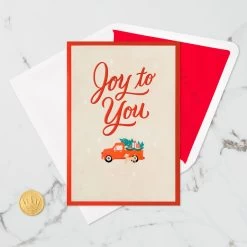 Hallmark Joy To You 3D Pop-Up Christmas Card -Hallmark Toys Shop Red Truck 3D PopUp Christmas Card 1299IXC7122 06