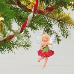 Hallmark Fairy Messengers Carnation Fairy Ornament -Hallmark Toys Shop Red and Green Fairy Keepsake Ornament 1499QXR8007 02