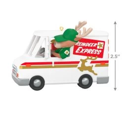 Hallmark Grandma Got Run Over By A Reindeer Musical Ornament -Hallmark Toys Shop Reindeer Express Delivery Truck Keepsake Ornament 2199QGO2639 03
