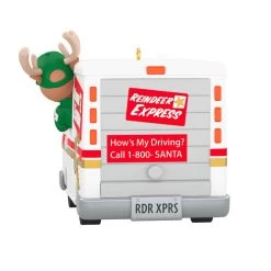 Hallmark Grandma Got Run Over By A Reindeer Musical Ornament -Hallmark Toys Shop Reindeer Express Delivery Truck Keepsake Ornament 2199QGO2639 06