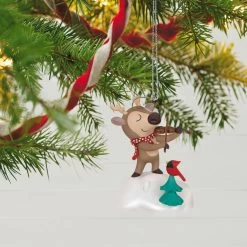Hallmark Festive Fiddler Musical Ornament -Hallmark Toys Shop Reindeer Playing Violin Musical Keepsake Ornament 2199QGO2937 02