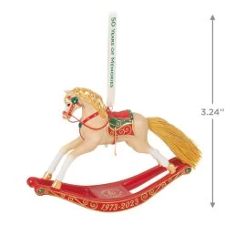 Hallmark 50 Years Of Memories Rocking Horse Special Edition Porcelain Ornament -Hallmark Toys Shop Rocking Horse 50 Years Keepsake Ornament 2599QGO2507 03