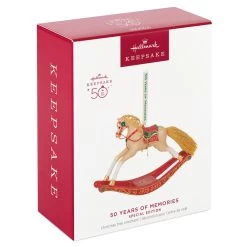 Hallmark 50 Years Of Memories Rocking Horse Special Edition Porcelain Ornament -Hallmark Toys Shop Rocking Horse 50 Years Keepsake Ornament 2599QGO2507 04