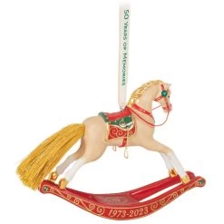Hallmark 50 Years Of Memories Rocking Horse Special Edition Porcelain Ornament -Hallmark Toys Shop Rocking Horse 50 Years Keepsake Ornament 2599QGO2507 06