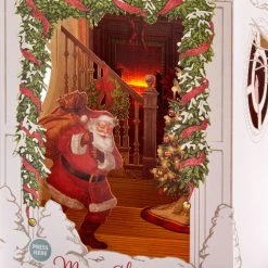 Hallmark Spirit Of Christmas Musical 3D Pop-Up Christmas Card With Light -Hallmark Toys Shop Santa Shadow Box 3D PopUp Music Light Christmas Card 1099XOD4034 06