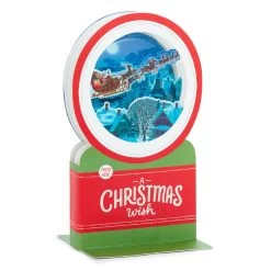 Hallmark Santa's Sleigh Snow Globe Musical 3D Pop-Up Christmas Card With Motion -Hallmark Toys Shop Santa Sleigh Snowglobe 3D PopUp Music Motion Christmas Card 1299XOD9985 03