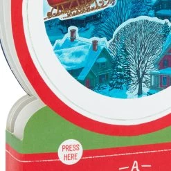 Hallmark Santa's Sleigh Snow Globe Musical 3D Pop-Up Christmas Card With Motion -Hallmark Toys Shop Santa Sleigh Snowglobe 3D PopUp Music Motion Christmas Card 1299XOD9985 05