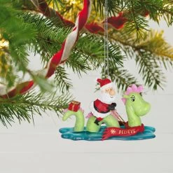 Hallmark Just Believe Ornament -Hallmark Toys Shop Santa on Loch Ness Monster Keepsake Ornament 2199QGO2859 02