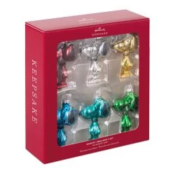 Hallmark The Peanuts® Gang Snoopy Glass Ornaments, Set Of 6 -Hallmark Toys Shop Set of 6 Colored Glass Snoopy Keepsake Ornaments 2499QSB6329 04