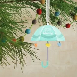 Signature Baby Umbrella Porcelain Hallmark Ornament -Hallmark Toys Shop Signature Baby Umbrella Porcelain Christmas Ornament 1HDL2175 02