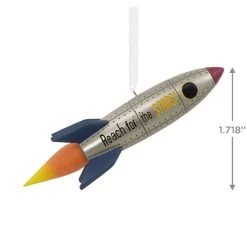 Signature Rocket Ship Hallmark Ornament -Hallmark Toys Shop Signature Rocket Ship Christmas Ornament 1HDL2176 03