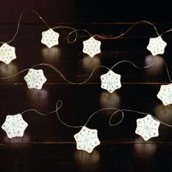 Hallmark Snowflake 10-Light Christmas String Lights, 10' -Hallmark Toys Shop Snowflakes Keepsake Christmas Light String 1QSB6297 02