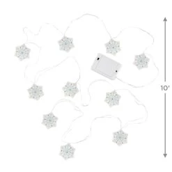 Hallmark Snowflake 10-Light Christmas String Lights, 10' -Hallmark Toys Shop Snowflakes Keepsake Christmas Light String 1QSB6297 03