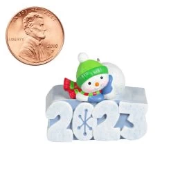 Hallmark Mini A Snowy 2023 Ornament With Light, 1.25" -Hallmark Toys Shop Snowman 2023 Keepsake Ornament 1299QXM9209 07
