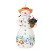 Hallmark Snowtop Lodge Terran S. Gardner Porcelain Ornament -Hallmark Toys Shop Snowman with Flower Pot Keepsake Ornament 2299QXR8119 01