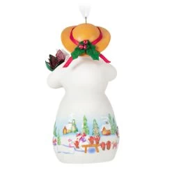 Hallmark Snowtop Lodge Terran S. Gardner Porcelain Ornament -Hallmark Toys Shop Snowman with Flower Pot Keepsake Ornament 2299QXR8119 06