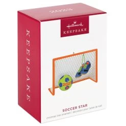 Hallmark Soccer Star 2023 Ornament -Hallmark Toys Shop Soccer Goal Shoes and Ball Keepsake Ornament 1399QGO2689 04