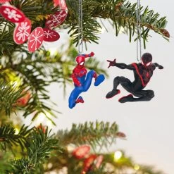Hallmark Mini Marvel Spider-Man And Miles Morales Ornaments, Set Of 2 -Hallmark Toys Shop Spiderman Miles Morales Keepsake Ornaments 1999QXM9337 03