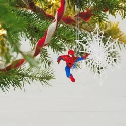 Hallmark Marvel Spider-Man Spidey Spins A Snowflake Ornament -Hallmark Toys Shop Spiderman Snowflake Keepsake Ornament 1999QXI7467 02