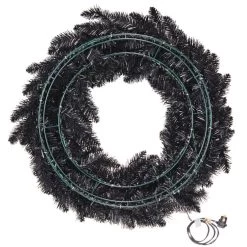 Hallmark Black Pre-Lit Wreath, 30" -Hallmark Toys Shop Star Galaxy Black Artificial Wreath With Lights 1QSB6306 06