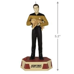 Hallmark Star Trek™: The Next Generation Data's Ode To Spot Ornament With Sound -Hallmark Toys Shop Star Trek Data With Cat Keepsake Ornament 2299QXI7029 03
