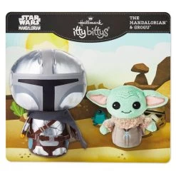 Hallmark Itty Bittys® Star Wars™ The Mandalorian™ And Grogu™ Plush, Set Of 2 -Hallmark Toys Shop Star Wars Mandalorian and Grogu Plush itty bittys 2Pack 1KDD2106 03