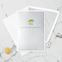 Hallmark Star Wars: The Mandalorian™ Grogu™ Warm Wishes 3D Pop-Up Holiday Card -Hallmark Toys Shop Star Wars The Mandalorian Grogu 3D PopUp Holiday Card 1499XXH9985 06