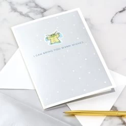 Hallmark Star Wars: The Mandalorian™ Grogu™ Warm Wishes 3D Pop-Up Holiday Card -Hallmark Toys Shop Star Wars The Mandalorian Grogu 3D PopUp Holiday Card 1499XXH9985 07