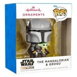 Star Wars The Mandalorian™ With Grogu™ Funko POP!® Hallmark Ornament -Hallmark Toys Shop Star Wars The Mandalorian With Grogu Funko POP Christmas Ornament 3HCM1103 04