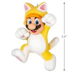 Hallmark Nintendo Super Mario™ Powered Up With Mario Cat Ornament -Hallmark Toys Shop Super Mario Cat Keepsake Ornament 1899QXR8199 03