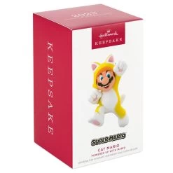 Hallmark Nintendo Super Mario™ Powered Up With Mario Cat Ornament -Hallmark Toys Shop Super Mario Cat Keepsake Ornament 1899QXR8199 04