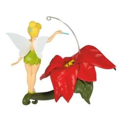 Hallmark Disney Tinker Bell Pixie-Dusted Poinsettia Ornament -Hallmark Toys Shop Tinker Bell on Flower Keepsake Ornament 2099QXD6637 06