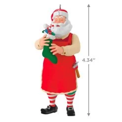 Hallmark Toymaker Santa Surprise Mystery Ornament -Hallmark Toys Shop Toymaker Santa Holding Stocking Keepsake Ornament 1999QGO2967 04