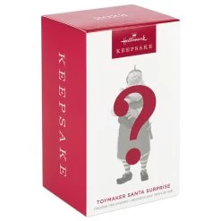 Hallmark Toymaker Santa Surprise Mystery Ornament -Hallmark Toys Shop Toymaker Santa Holding Stocking Keepsake Ornament 1999QGO2967 06
