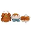 Hallmark Better Together Holiday Feast Magnetic Plush, Set Of 3 -Hallmark Toys Shop Turkey Pumpkin Pie and Potatoes Stuffed Animals 1FAL1900 01